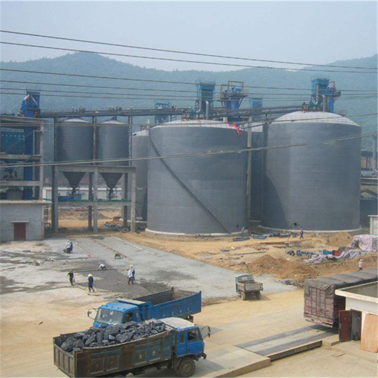 牡丹江水泥钢板仓2座3000吨青岛项目进入施工